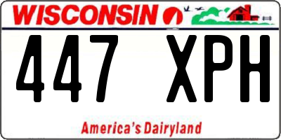 WI license plate 447XPH