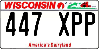 WI license plate 447XPP
