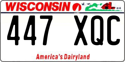 WI license plate 447XQC
