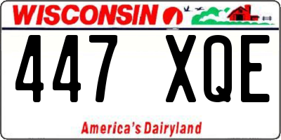 WI license plate 447XQE