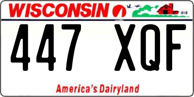 WI license plate 447XQF