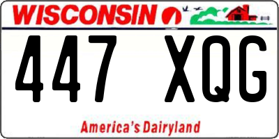 WI license plate 447XQG