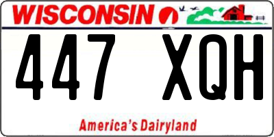 WI license plate 447XQH