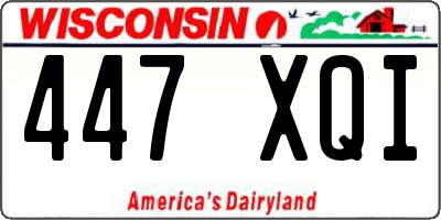 WI license plate 447XQI