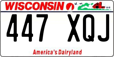 WI license plate 447XQJ