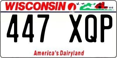 WI license plate 447XQP