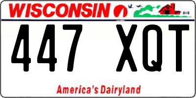 WI license plate 447XQT