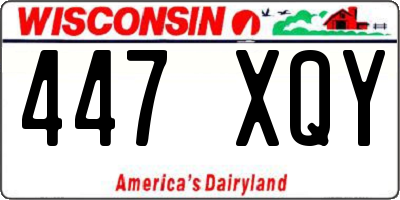 WI license plate 447XQY