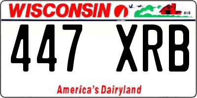 WI license plate 447XRB