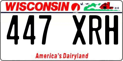WI license plate 447XRH