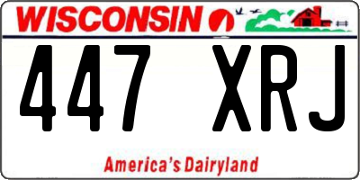 WI license plate 447XRJ