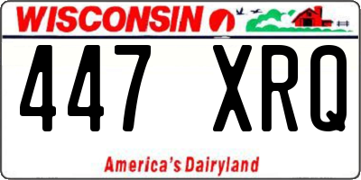 WI license plate 447XRQ