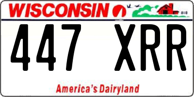 WI license plate 447XRR