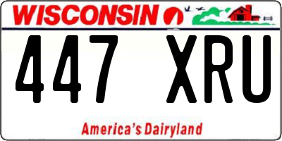 WI license plate 447XRU