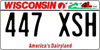 WI license plate 447XSH