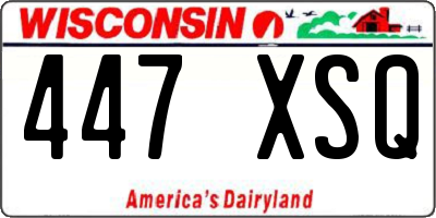 WI license plate 447XSQ