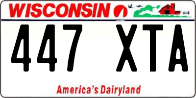 WI license plate 447XTA