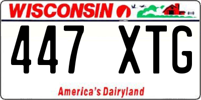 WI license plate 447XTG
