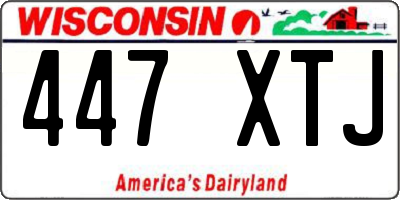 WI license plate 447XTJ