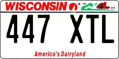 WI license plate 447XTL