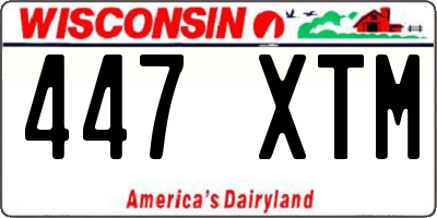 WI license plate 447XTM