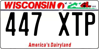 WI license plate 447XTP