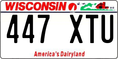 WI license plate 447XTU