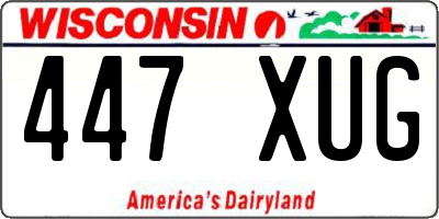WI license plate 447XUG