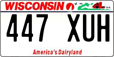 WI license plate 447XUH