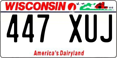 WI license plate 447XUJ