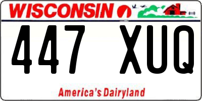 WI license plate 447XUQ