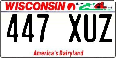 WI license plate 447XUZ