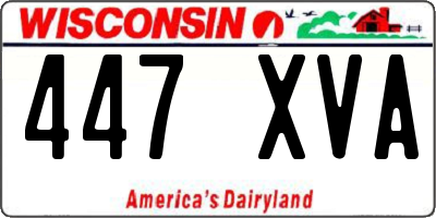 WI license plate 447XVA