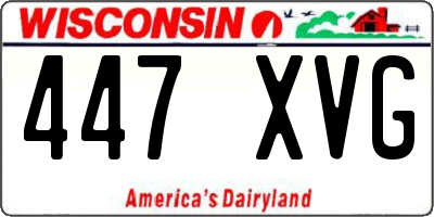 WI license plate 447XVG