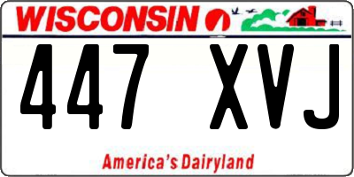 WI license plate 447XVJ