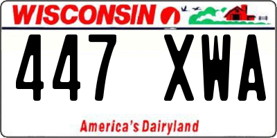 WI license plate 447XWA