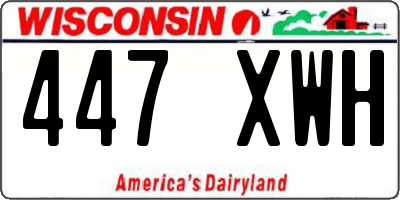 WI license plate 447XWH