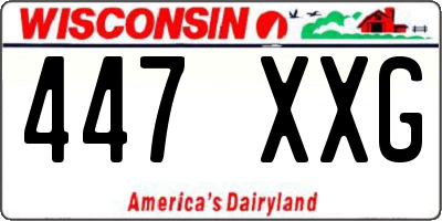 WI license plate 447XXG