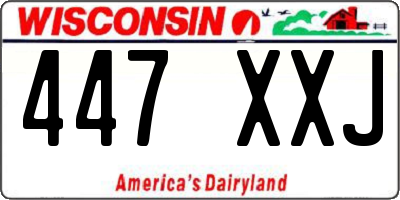 WI license plate 447XXJ