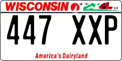 WI license plate 447XXP