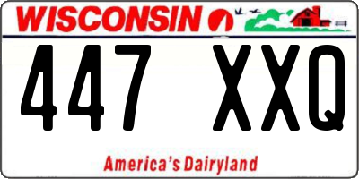 WI license plate 447XXQ