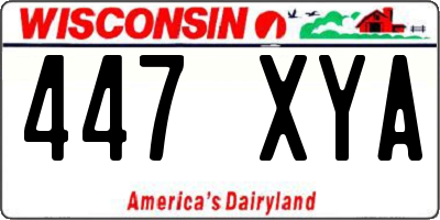 WI license plate 447XYA
