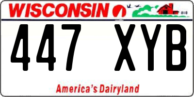 WI license plate 447XYB