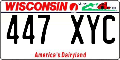 WI license plate 447XYC