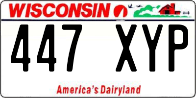 WI license plate 447XYP