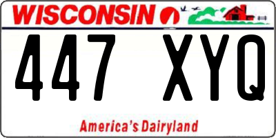 WI license plate 447XYQ