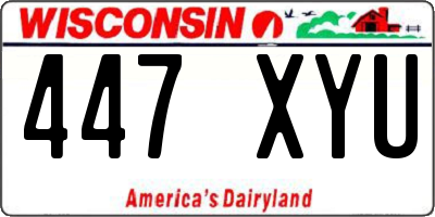 WI license plate 447XYU
