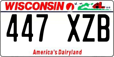 WI license plate 447XZB