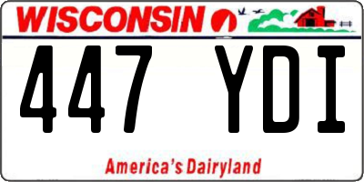 WI license plate 447YDI
