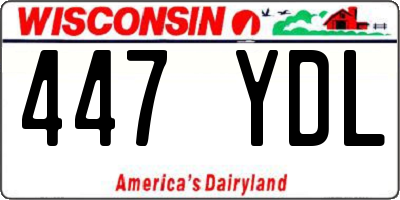 WI license plate 447YDL